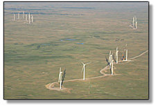 aerial view turbines
