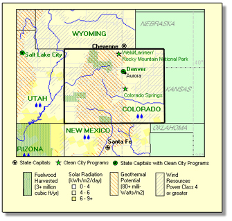 Colorado renewable potential map