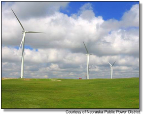 wind turbines near Kimball, NE