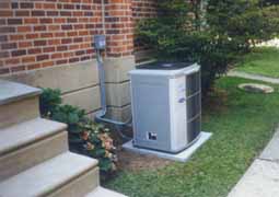 Installed central air conditioner
