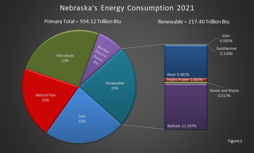 chart showing Nebraska's Energy Consumption.